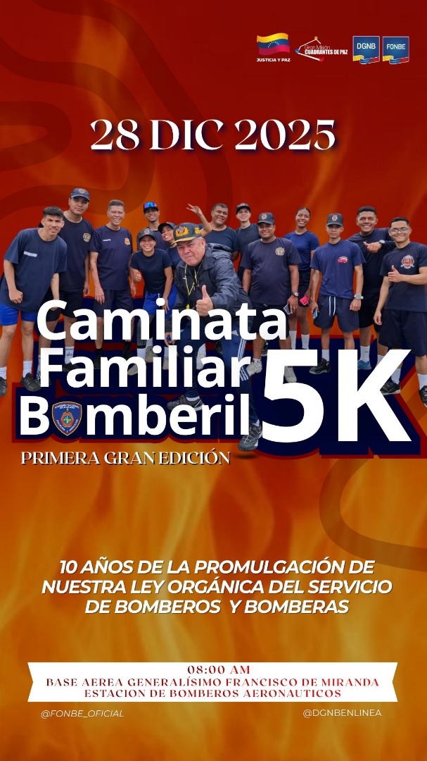 Caminata Familiar Bomberil 5K: 10 años de Ley, una vida de entrega.